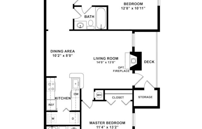 2 beds, 2 baths, 1,090 sqft, $1,887