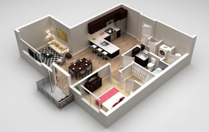 1 bed, 1 bath, 826 sqft, $1,559
