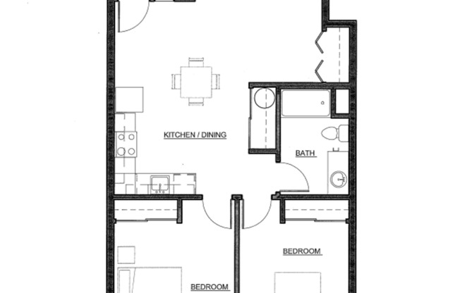 2 beds, 1 bath, 880 sqft, $1,650