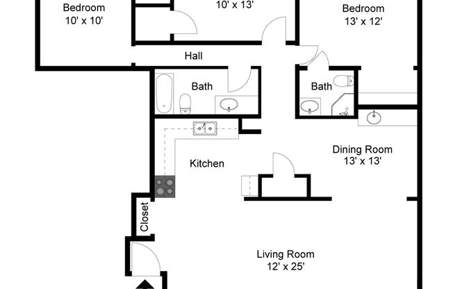 3 beds, 2 baths, 1,150 sqft, $1,910, Unit 50