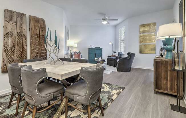 Dinning Area With Living Room at Residence at Tailrace Marina, North Carolina