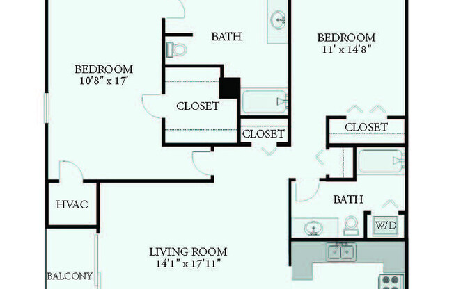 2 beds, 2 baths, 1,080 sqft, $1,900, Unit 800-101
