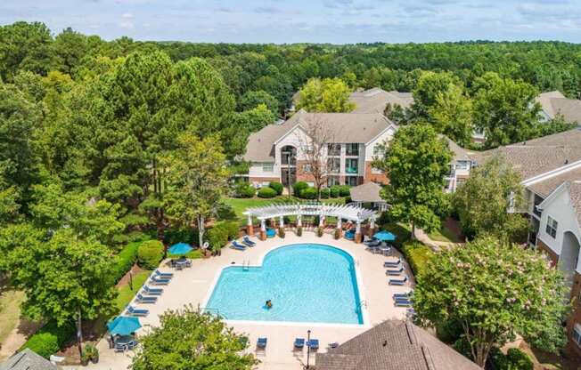 Southpoint Crossing Apartments in Durham, North Carolina Pool with Lounge Chairs