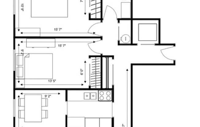 2 beds, 1 bath, 859 sqft, $2,695, Unit C-202