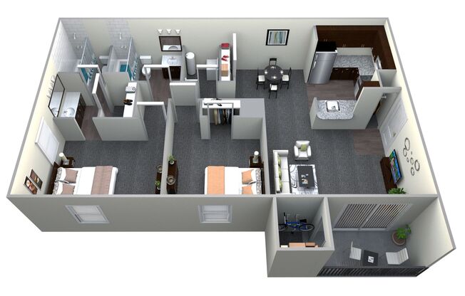 2 beds, 2 baths, 900 sqft, $1,682, Unit 5-3A