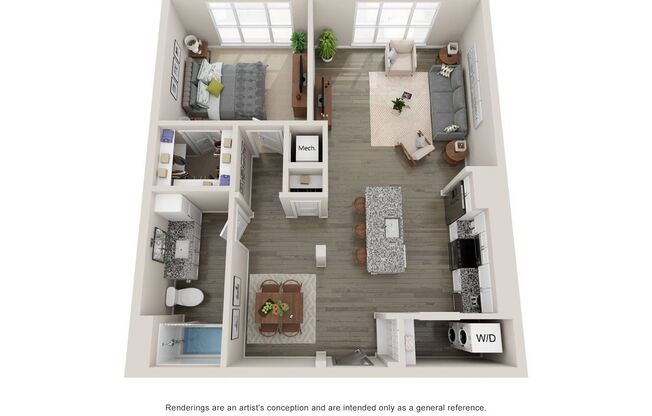 1 bed, 1 bath, 850 sqft, $1,800