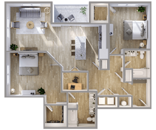 2 beds, 2 baths, 1,389 sqft, $2,320