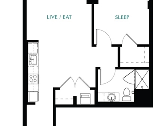 1 bed, 1 bath, 729 sqft, $3,610, Unit B2-515