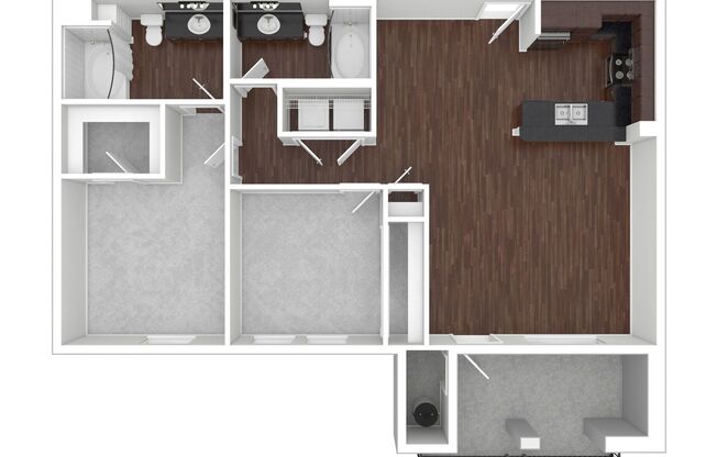 2 beds, 2 baths, 1,145 sqft, $1,820