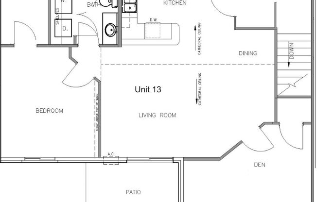 1 bed, 1 bath, 966 sqft, $1,125, Unit 163013