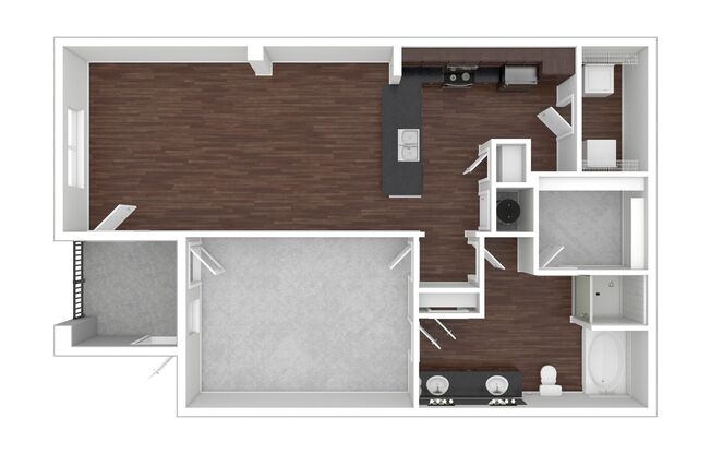 1 bed, 1 bath, 878 sqft, $1,495