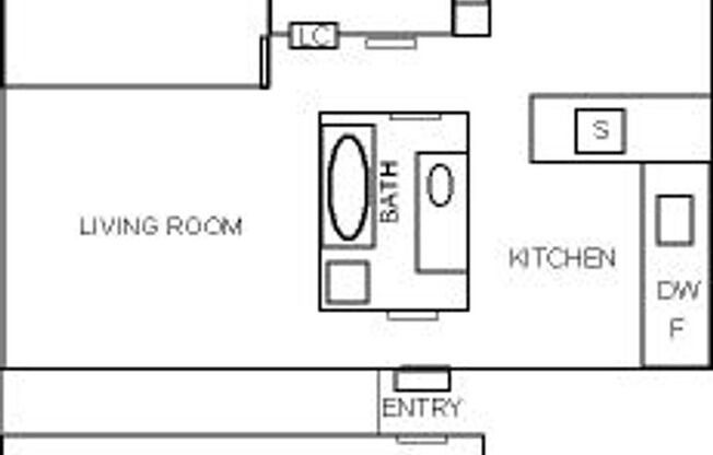 2 beds, 1 bath, 910 sqft, $1,450, Unit 3603A