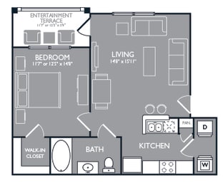 1 bed, 1 bath, 652 sqft, $1,091