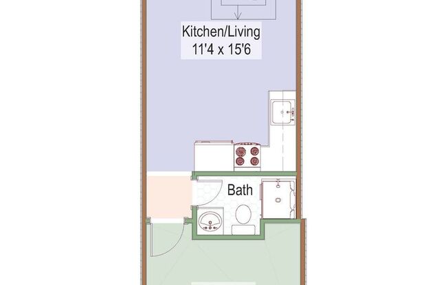 1 bed, 1 bath, 278 sqft, $1,895, Unit Unit #107
