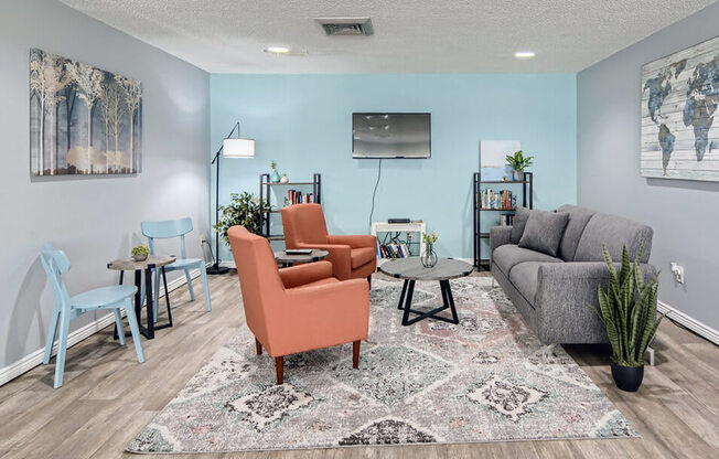 Lounge space in the clubhouse