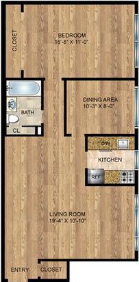 1 bed, 1 bath, 724 sqft, $2,545