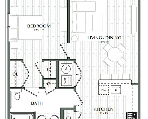 1 bed, 1 bath, 762 sqft, $2,700