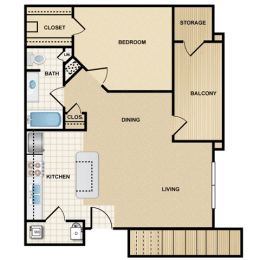 1 bed, 1 bath, 717 sqft, $1,273