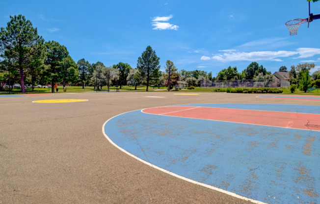 Two Outdoor Basketball Courts