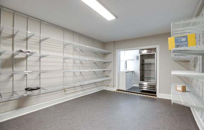 Package room at The Paramount Apartments.