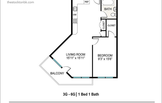 1 bed, 1 bath, $3,350, Unit 8G