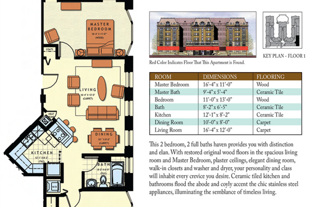 2 beds, 2 baths, 1,541 sqft, $2,375