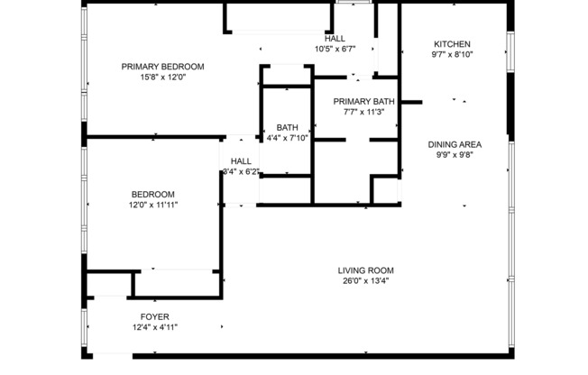 2 beds, 2 baths, 1,307 sqft, $4,500, Unit 203