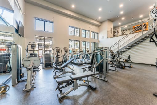 State Of The Art Fitness Facility at Residences at 3000 Bardin Road, Grand Prairie, Texas