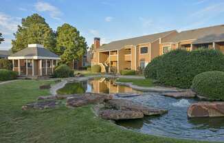 Clean community Grounds with Tranquil Duck Pond