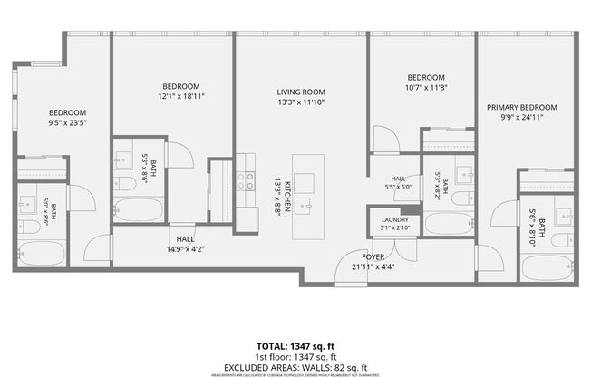 4 beds, 4 baths, 1,094 sqft, $2,900, Unit 502