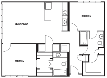 2 beds, 2 baths, 1,184 sqft, $2,089