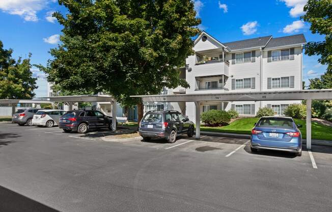 Farr Court Parking Lot with Covered Spots