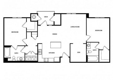 2 beds, 2 baths, 1,202 sqft, $2,835