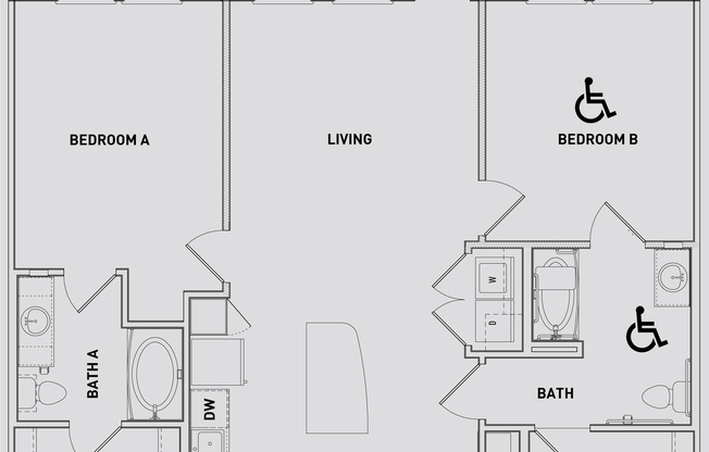 2 beds, 2 baths, 1,119 sqft, $1,346