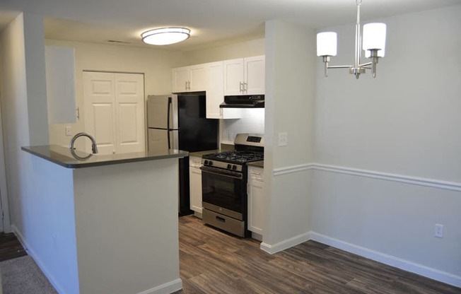 Wood Flooring in Renovated Apartment Kitchens