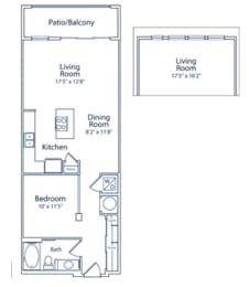 1 bed, 1 bath, 846 sqft, $1,459