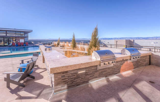 Outdoor Lounge with Grilling Area