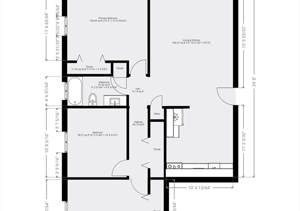 3 beds, 1 bath, 940 sqft, $2,600, Unit 2