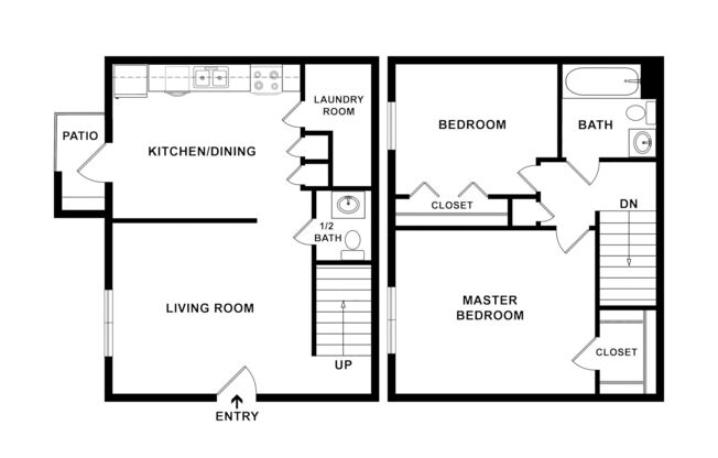 2 beds, 1.5 baths, 956 sqft, $1,175