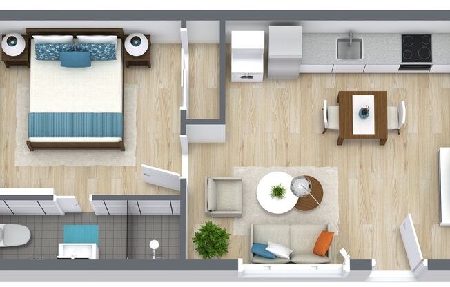 1 bed, 1 bath, 465 sqft, $2,245, Unit 57