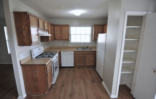 Cute corner lot duplex.