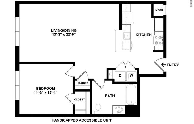 1 bed, 1 bath, 760 sqft, $2,475