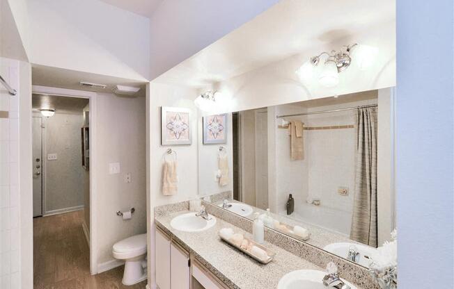 Huge double vanity 2 sinks, For Rent, Montfort Place in North Dallas, TX