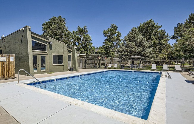 the swimming pool at our apartments