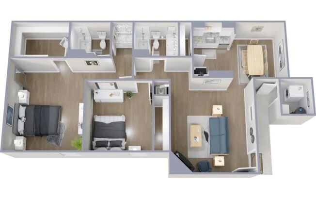 2 beds, 2 baths, 1,025 sqft, $1,224, Unit 2135