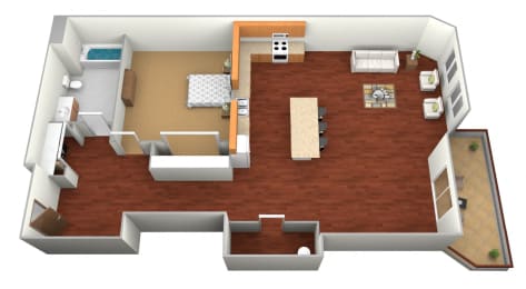 1 bed, 1 bath, 652 sqft, $1,035