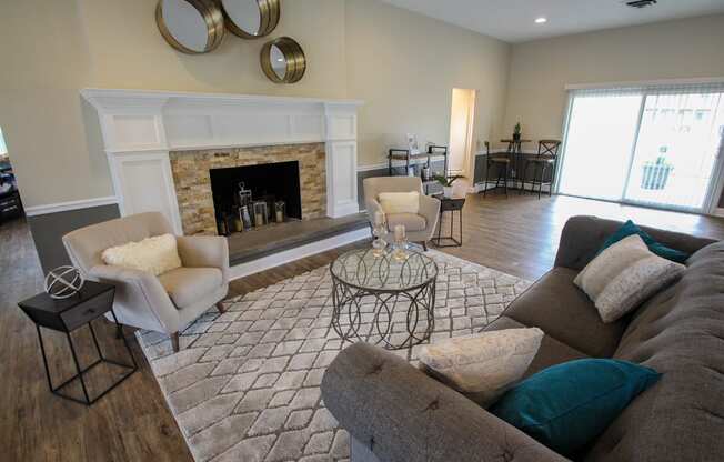 This is a photo of the kitchen in the resident clubhouse at Compton Lake Apartments in Mt. Healthy, OH.