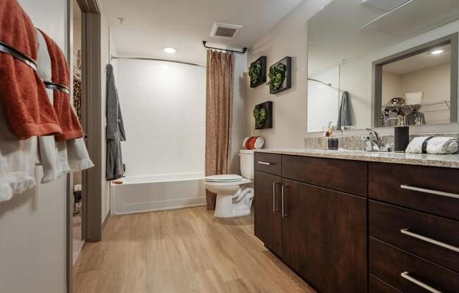 Spacious Bathroom with Cabinet Storage