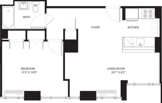 1 bed, 1 bath, 770 sqft, $5,707, Unit 07H