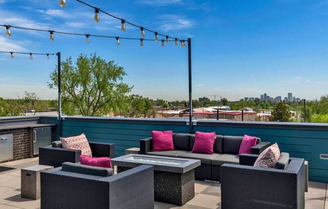 Rooftop Lounge at West Line Flats Apartments in Lakewood, CO
